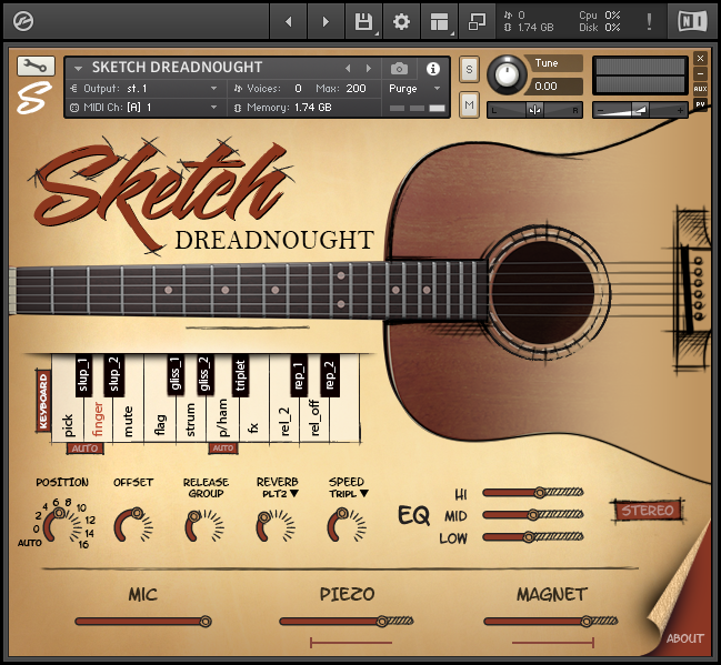 经典古典吉他音色库！Sketch Samples Sketch Dreadnought KONTAKT