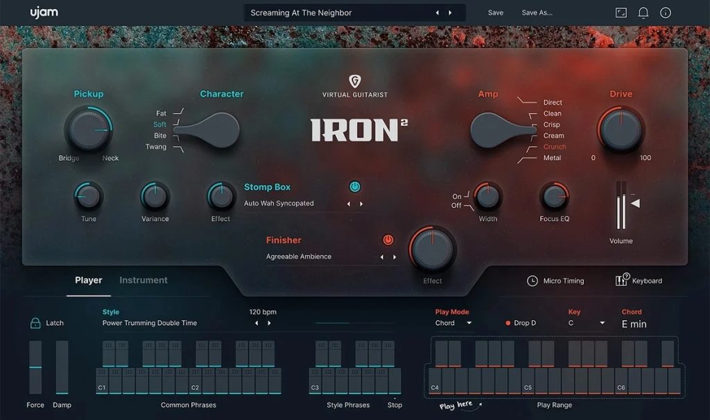 虚拟电吉他手2代！UJAM Virtual Guitarist IRON 2 v1.0.0 MAC