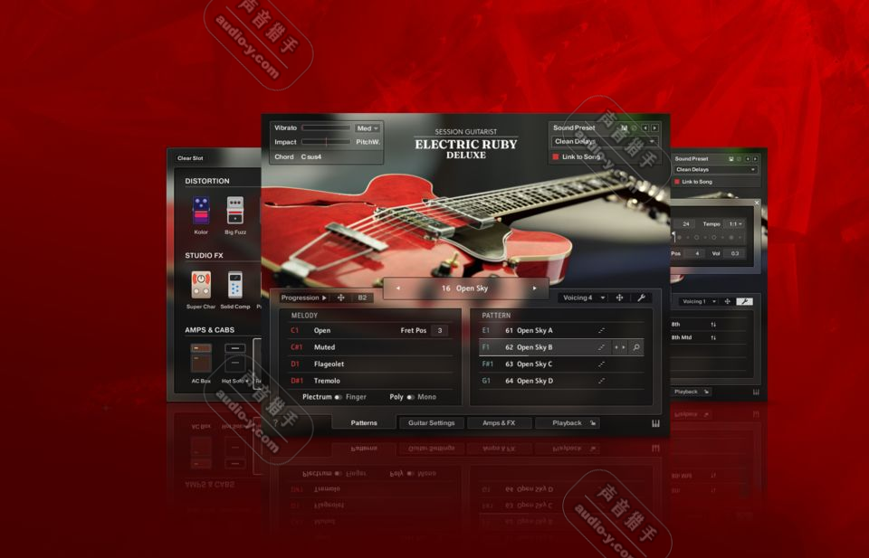 自动复古节奏电吉他音源！Native Instruments Session Guitarist Electric Ruby Deluxe v1.0.0 KONTAKT